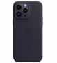Чехол Apple Leather Case with MagSafe для iPhone 14 Pro - Ink
