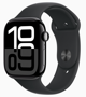 Apple Watch Series 10 GPS 46mm Jet Black Aluminum Case with Sport Band Midnight (S/M, 140–190 mm) MWWP3