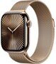 Apple Watch Series 10 GPS + Cellular 42mm Gold Titanium Case with Gold Milanese Loop Stainless Steel MX083